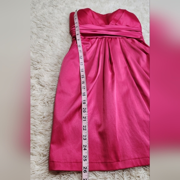 Twenty One Hot Pink Mini Dress Pockets Size Small HOCO Homecoming Dance Formal - Picture 6 of 8